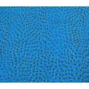 Blue Cotton Fabric with Dotted Pattern 1/2 yard x 44"